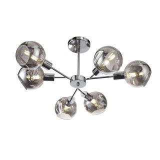 SLE155102-06 Люстра потолочная Хром/Дымчатый E14 6*60W GENTORE-foto15