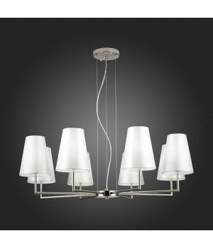 SLE105903-08 Светильник подвесной Никель/Белый E14 8*40W BELLINO-foto7
