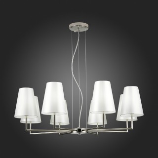 SLE105903-08 Светильник подвесной Никель/Белый E14 8*40W BELLINO-foto7