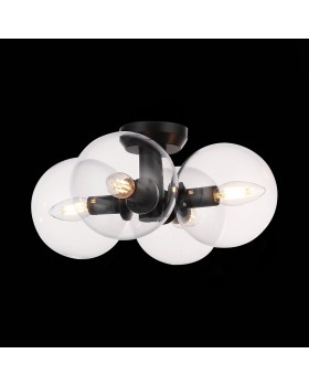 SL424.402.04 Люстра потолочная Черный/Прозрачный E14 4*40W ROSELLO-foto3