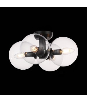SL424.402.04 Люстра потолочная Черный/Прозрачный E14 4*40W ROSELLO-foto3