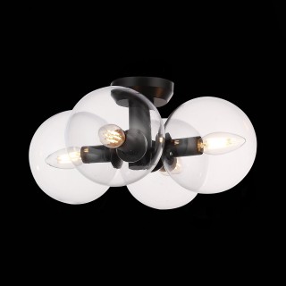 SL424.402.04 Люстра потолочная Черный/Прозрачный E14 4*40W ROSELLO-foto3