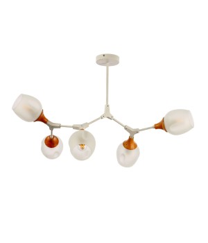 SLE113502-05 Люстра потолочная Белый, Светлое дерево/Белый E27 5*60W CIOTOLLA-foto2