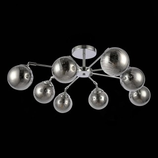 SLE102202-08 Люстра потолочная Хром/Дымчатый E14 8*40W FASIA-foto8