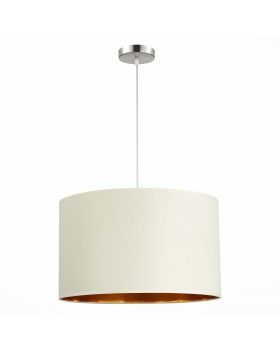 SLE300503-03 Светильник подвесной Никель/Золотистый, Светло-бежевый E27 3*40W BRESCIA-foto2