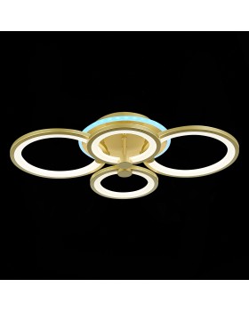 SLE200322-04RGB Светильник потолочный Золотистый/Белый LED 1*100W RGB 8W 3000-6000K LETO-foto7