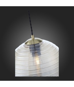 SL1051.303.01 Светильник подвесной ST-Luce Латунь/Коньячный E27 1*60W BARILLO-foto9