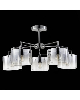 SLE155602-05 Люстра потолочная Хром/Дымчатый E14 5*40W NOSTA-foto4