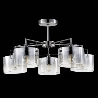 SLE155602-05 Люстра потолочная Хром/Дымчатый E14 5*40W NOSTA-foto4