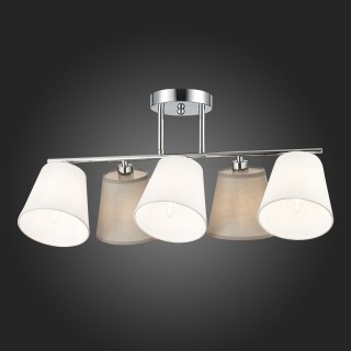 SLE300402-05 Люстра потолочная хром/белый, серый E14 5*40W PRATO-foto7