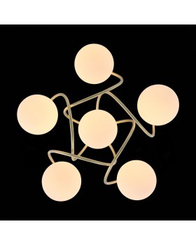 SL711.202.06 Люстра потолочная Золотистый/Белый E27 6*60W DELICATA-foto5