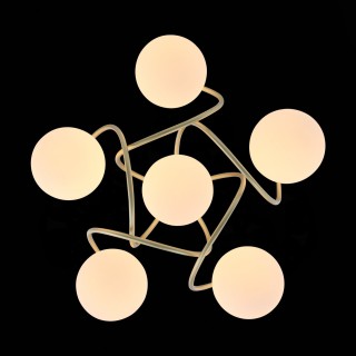 SL711.202.06 Люстра потолочная Золотистый/Белый E27 6*60W DELICATA-foto5