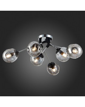 SLE106002-06 Люстра потолочная Хром, Черный/Дымчатый E14 6*40W MAREA-foto5