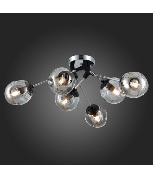 SLE106002-06 Люстра потолочная Хром, Черный/Дымчатый E14 6*40W MAREA-foto5