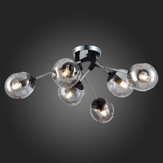 SLE106002-06 Люстра потолочная Хром, Черный/Дымчатый E14 6*40W MAREA-foto5