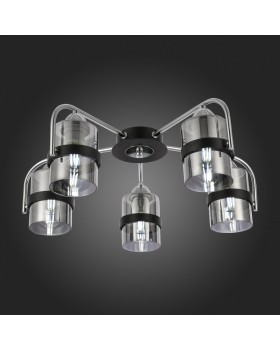 SLE102002-05 Люстра потолочная Черный, Хром/Дымчатый E27 5*40W FIUMO-foto7