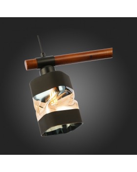 SLE114403-03 Светильник подвесной Черный, Темное дерево/Черный, Прозрачный, Янтарный E27 3*60W ABIRITTO-foto9