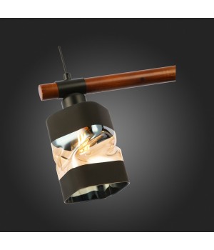 SLE114403-03 Светильник подвесной Черный, Темное дерево/Черный, Прозрачный, Янтарный E27 3*60W ABIRITTO-foto9