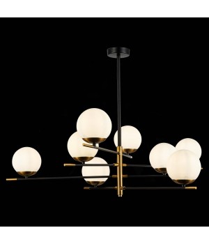 SL1203.422.08 Люстра потолочная ST-Luce Черный, Латунь/Белый E27 8*60W LIMANO-foto4