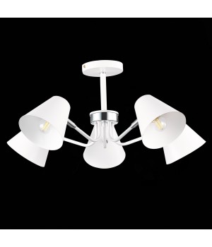 SLE106702-05 Светильник потолочный Белый,Хром/Белый E27 5*60W LERE-foto4