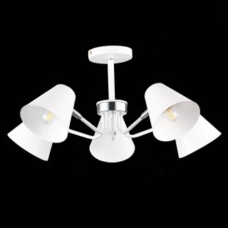 SLE106702-05 Светильник потолочный Белый,Хром/Белый E27 5*60W LERE-foto4