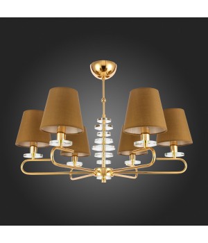 SL1139.203.06 Люстра подвесная Французское золото/Бежевый E14 6*40W ESCALLA-foto8