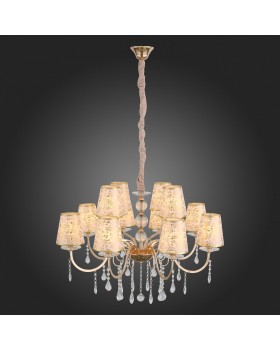 SL176.203.12 Люстра подвесная ST-Luce Золото, Прозрачный/Бежевый, Золото E14 12*40W AUMENTATO-foto3