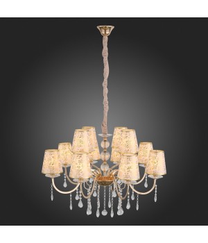 SL176.203.12 Люстра подвесная ST-Luce Золото, Прозрачный/Бежевый, Золото E14 12*40W AUMENTATO-foto3