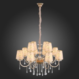 SL176.203.12 Люстра подвесная ST-Luce Золото, Прозрачный/Бежевый, Золото E14 12*40W AUMENTATO-foto3