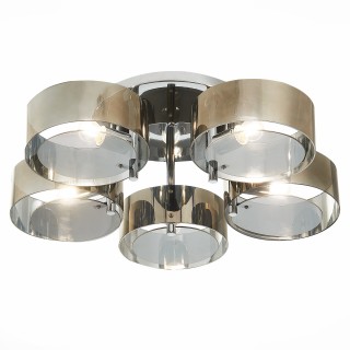 SL483.702.05 Люстра потолочная Хром/Дымчатый E27 5*40W FORESTA-foto3