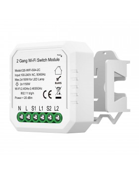 ST9000.500.02C WIFI реле 2 канала, 2х5A Белый - -*Max 2x1150W / 2x150W - Ra IP20 L46xW46xH18 100-240V AROUND-foto4