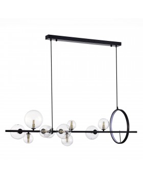 SL1165.423.15 Светильник подвесной ST-Luce Черный/Прозрачный G4 10+1*5W 4000K NECTON-foto2