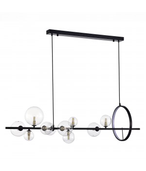 SL1165.423.15 Светильник подвесной ST-Luce Черный/Прозрачный G4 10+1*5W 4000K NECTON-foto2