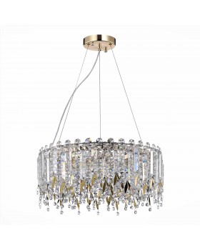 SL1655.203.06 Люстра подвесная ST-Luce Золотистый/Прозрачный E14 6*40W DESIO-foto2