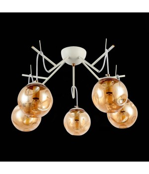SLE110202-05 Люстра подвесная Белый/Янтарный E14 5*40W CALLETTA-foto5