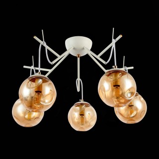 SLE110202-05 Люстра подвесная Белый/Янтарный E14 5*40W CALLETTA-foto5