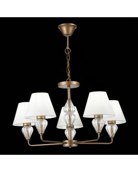 SLE107423-05 Люстра подвесная Золотистый/Белый E14 5*60W DALIDA-foto9