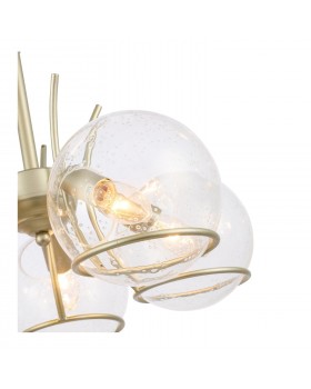 SL1136.203.05 Люстра подвесная Шампань/Прозрачный,С пузырьками воздуха E14 5*40W RESCHEZA-foto3