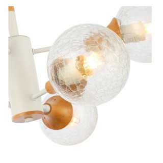 SLE109502-06 Люстра потолочная Белый, Светлое дерево/Прозрачный E27 6*60W LIONE-foto3