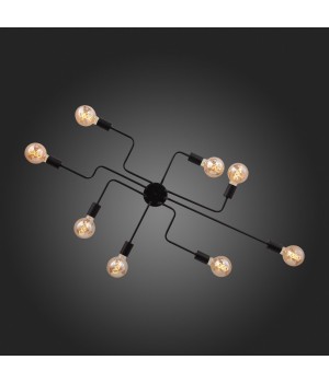 SL419.442.08 Люстра потолочная Черный E27 8*60W ANO-foto9