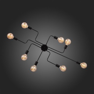 SL419.442.08 Люстра потолочная Черный E27 8*60W ANO-foto9