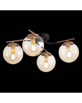 SLE106902-04 Люстра потолочная Черный/Янтарный E14 4*40W LITERNO-foto5