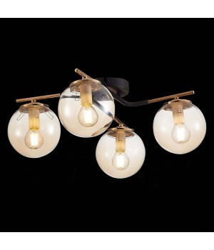 SLE106902-04 Люстра потолочная Черный/Янтарный E14 4*40W LITERNO-foto5