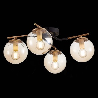 SLE106902-04 Люстра потолочная Черный/Янтарный E14 4*40W LITERNO-foto5