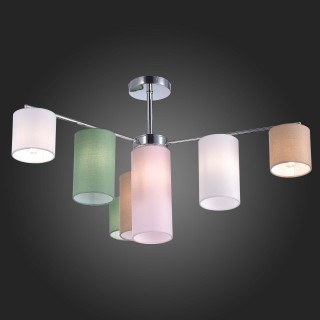 SLE300602-07 Люстра потолочная Хром/Белый, Бежевый, Зеленый E14 7*40W ESSENZA-foto6