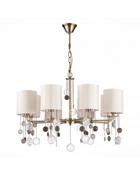 SLE107933-08 Люстра подвесная Бронза/Бежевый E14 8*40W SEVILLA-foto2