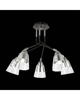 SLE102902-05 Люстра потолочная Черный, Хром/Прозрачный E27 5*40W LIRINO-foto4