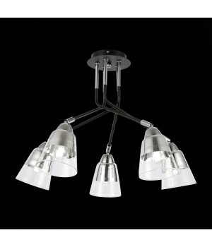 SLE102902-05 Люстра потолочная Черный, Хром/Прозрачный E27 5*40W LIRINO-foto4