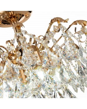SLE160202-06 Светильник потолочный Французское золото/Прозрачный E27 6*60W KRISTO-foto16