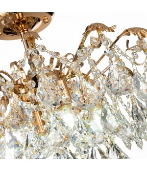 SLE160202-06 Светильник потолочный Французское золото/Прозрачный E27 6*60W KRISTO-foto16